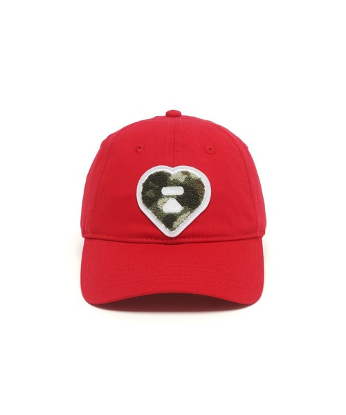 A BATHING APE（アベイシングエイプ）の「HEART LOGO BASEBALL CAP（キャップ・レディース・グリーン/レッド/パープル/ネイビー・FREE）」の8枚目の写真