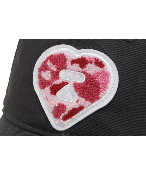 A BATHING APE（アベイシングエイプ）の「HEART LOGO BASEBALL CAP（キャップ・レディース・グリーン/レッド/パープル/ネイビー・FREE）」の13枚目の写真