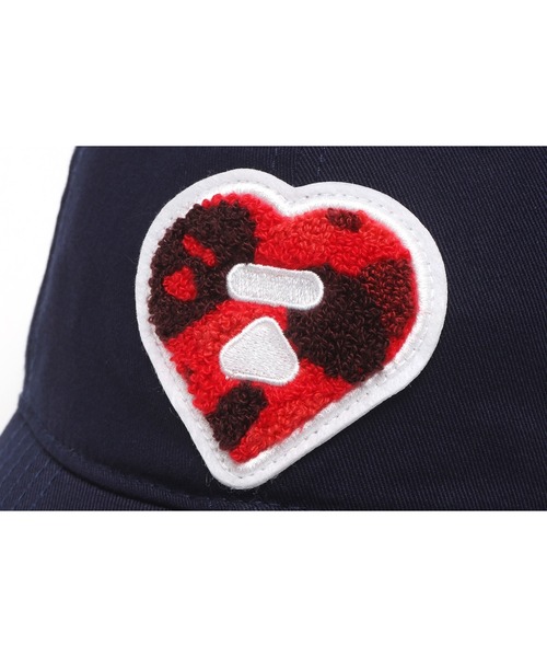 A BATHING APE（アベイシングエイプ）の「HEART LOGO BASEBALL CAP（キャップ・レディース・グリーン/レッド/パープル/ネイビー・FREE）」の14枚目の写真