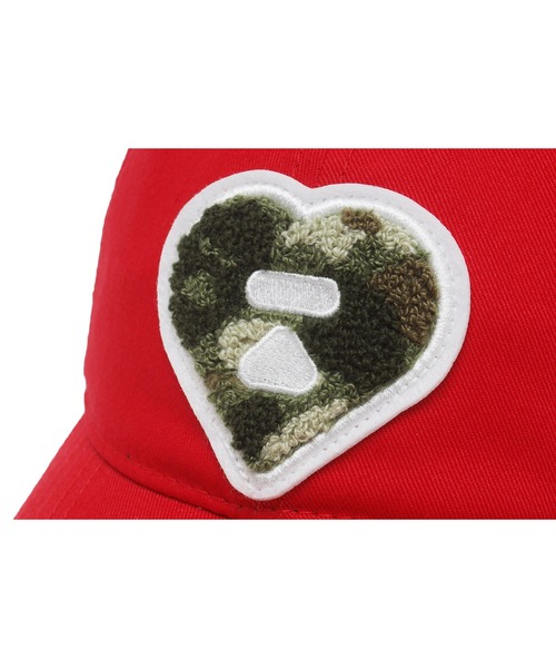 A BATHING APE（アベイシングエイプ）の「HEART LOGO BASEBALL CAP（キャップ・レディース・グリーン/レッド/パープル/ネイビー・FREE）」の16枚目の写真