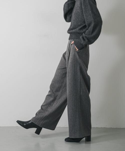 SENSE OF PLACE by URBAN RESEARCH（センスオブプレイスバイアーバンリサーチ）の「ヘリンボーンタックパンツ（その他パンツ・レディース・チャコールグレー/ブラウン/ベージュ・MEDIUM/SMALL）」の18枚目の写真