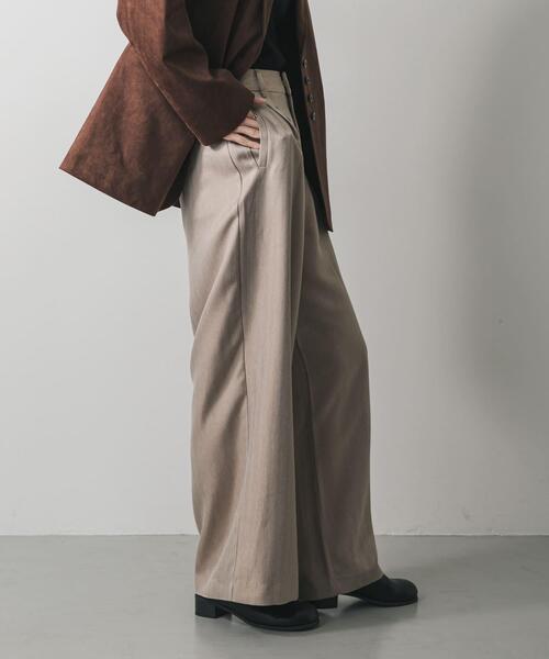 SENSE OF PLACE by URBAN RESEARCH（センスオブプレイスバイアーバンリサーチ）の「ヘリンボーンタックパンツ（その他パンツ・レディース・チャコールグレー/ブラウン/ベージュ・MEDIUM/SMALL）」の11枚目の写真