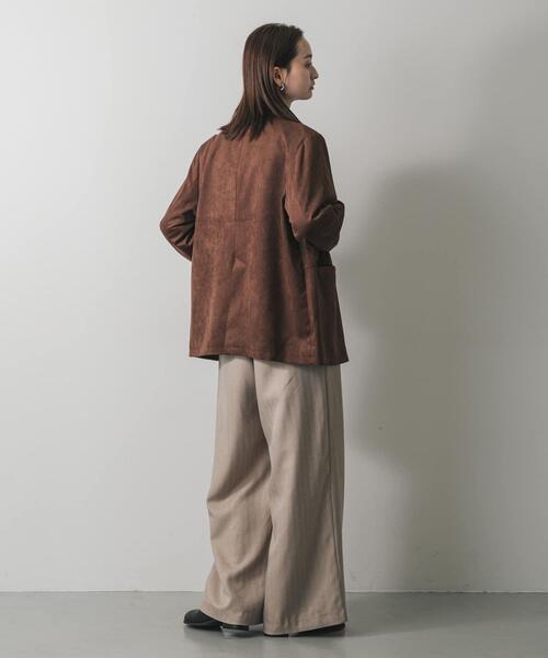 SENSE OF PLACE by URBAN RESEARCH（センスオブプレイスバイアーバンリサーチ）の「ヘリンボーンタックパンツ（その他パンツ・レディース・チャコールグレー/ブラウン/ベージュ・MEDIUM/SMALL）」の14枚目の写真