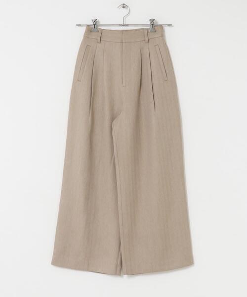 SENSE OF PLACE by URBAN RESEARCH（センスオブプレイスバイアーバンリサーチ）の「ヘリンボーンタックパンツ（その他パンツ・レディース・チャコールグレー/ブラウン/ベージュ・MEDIUM/SMALL）」の15枚目の写真