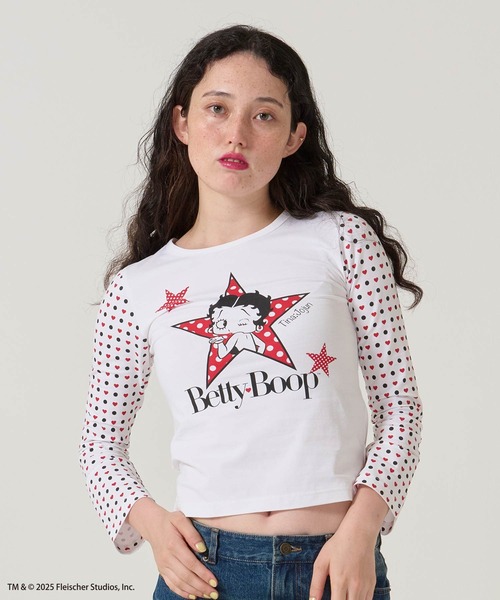 TINA:JOJUN(ティーナジョジュン)の「Betty Boop プリントロンT TINA:JOJUN(Tシャツ/カットソー・レディース・ホワイト/ピンク・M)」の9枚目の写真