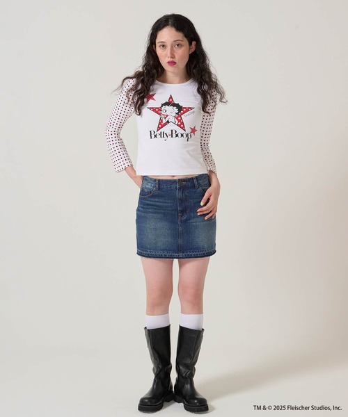 TINA:JOJUN(ティーナジョジュン)の「Betty Boop プリントロンT TINA:JOJUN(Tシャツ/カットソー・レディース・ホワイト/ピンク・M)」の5枚目の写真