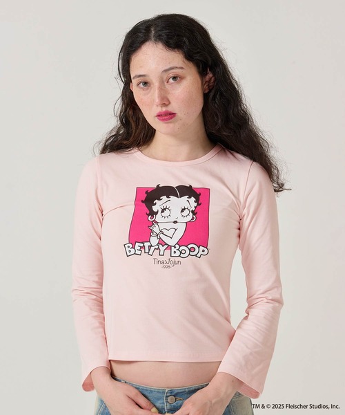 TINA:JOJUN(ティーナジョジュン)の「Betty Boop プリントロンT TINA:JOJUN(Tシャツ/カットソー・レディース・ホワイト/ピンク・M)」の22枚目の写真
