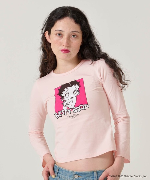 TINA:JOJUN(ティーナジョジュン)の「Betty Boop プリントロンT TINA:JOJUN(Tシャツ/カットソー・レディース・ホワイト/ピンク・M)」の21枚目の写真