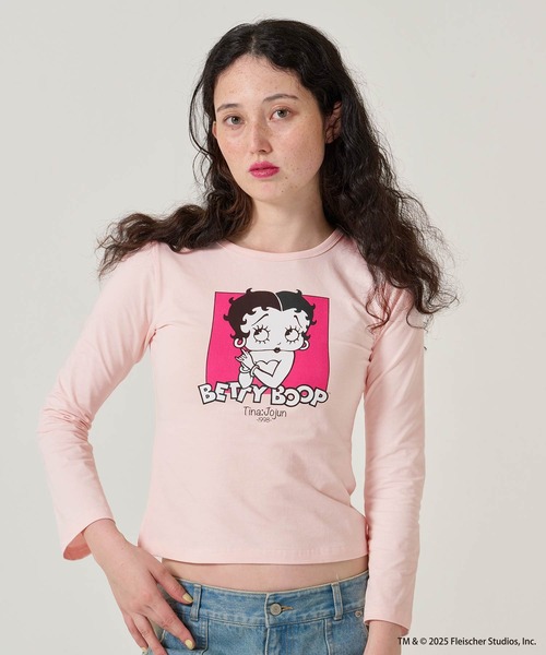TINA:JOJUN(ティーナジョジュン)の「Betty Boop プリントロンT TINA:JOJUN(Tシャツ/カットソー・レディース・ホワイト/ピンク・M)」の20枚目の写真