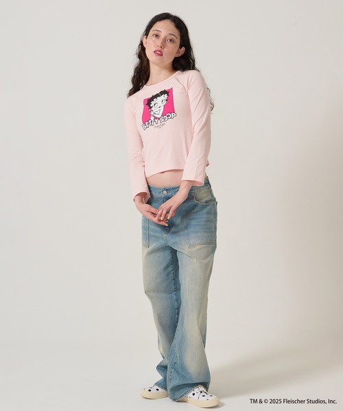 TINA:JOJUN(ティーナジョジュン)の「Betty Boop プリントロンT TINA:JOJUN(Tシャツ/カットソー・レディース・ホワイト/ピンク・M)」の19枚目の写真