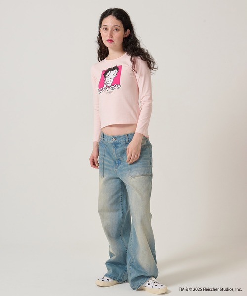 TINA:JOJUN(ティーナジョジュン)の「Betty Boop プリントロンT TINA:JOJUN(Tシャツ/カットソー・レディース・ホワイト/ピンク・M)」の18枚目の写真