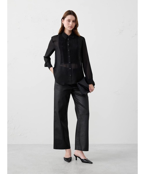 BANANA REPUBLIC FACTORY STORE(バナナリパブリック ファクトリーストア)の「BANANA REPUBLIC FACTORY STORE タキシードビブ ブラウス(シャツ/ブラウス・レディース・ホワイト/ブラック・L/M/S/XS)」の6枚目の写真