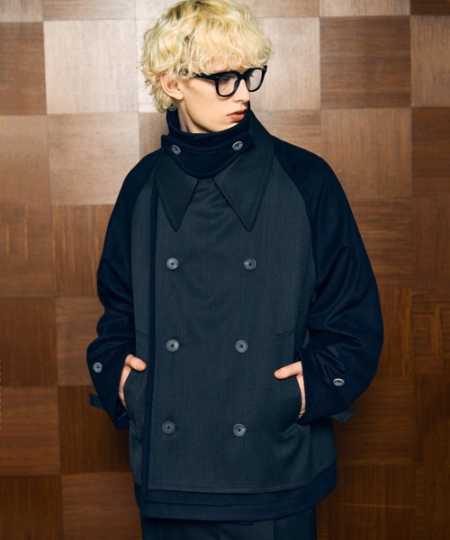 MAISON SPECIAL プライムオーバーダブルショートコート　ブラック MAISON SPECIAL（メゾンスペシャル）の「《ユニセックスアイテム