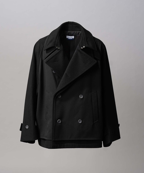 UNISEX》Layering Double Breasted Prime-Over Short Coat/レイヤ