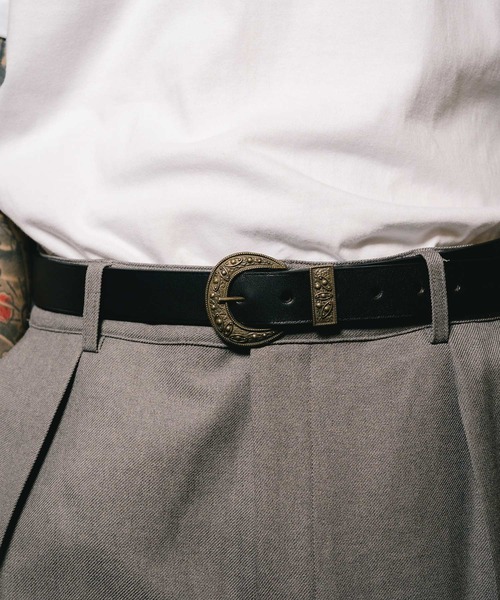 Subciety(サブサエティ)の「Western buckle belt(ベルト・メンズ・アンティークシルバー/アンティークゴールド・FREE)」の9枚目の写真