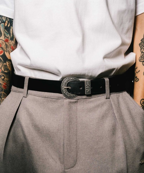 Subciety(サブサエティ)の「Western buckle belt(ベルト・メンズ・アンティークシルバー/アンティークゴールド・FREE)」の11枚目の写真