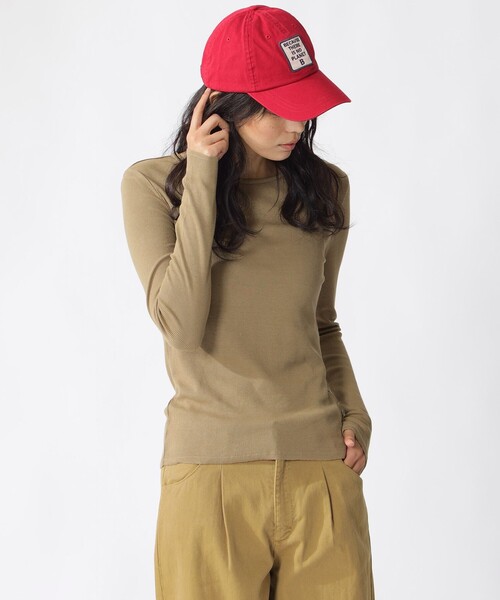 ECOALF（エコアルフ）の「SINES リブ ロンT / SINES LONG SLEEVE T-SHIRTS（Tシャツ/カットソー・レディース・イエロー系その他6/チャコールグレー・M/S）」の4枚目の写真