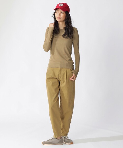 ECOALF（エコアルフ）の「SINES リブ ロンT / SINES LONG SLEEVE T-SHIRTS（Tシャツ/カットソー・レディース・イエロー系その他6/チャコールグレー・M/S）」の7枚目の写真