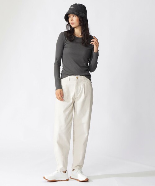 ECOALF（エコアルフ）の「SINES リブ ロンT / SINES LONG SLEEVE T-SHIRTS（Tシャツ/カットソー・レディース・イエロー系その他6/チャコールグレー・M/S）」の8枚目の写真