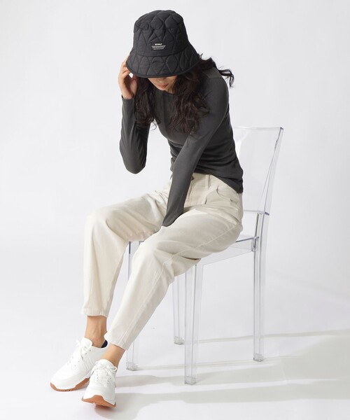 ECOALF（エコアルフ）の「SINES リブ ロンT / SINES LONG SLEEVE T-SHIRTS（Tシャツ/カットソー・レディース・イエロー系その他6/チャコールグレー・M/S）」の9枚目の写真