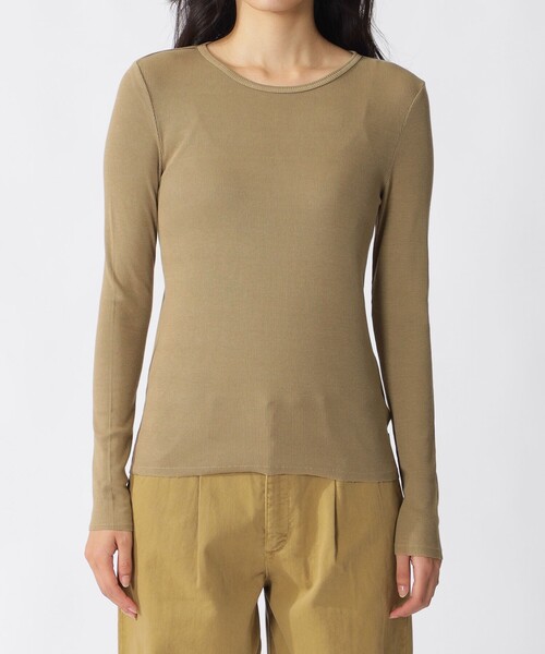 ECOALF（エコアルフ）の「SINES リブ ロンT / SINES LONG SLEEVE T-SHIRTS（Tシャツ/カットソー・レディース・イエロー系その他6/チャコールグレー・M/S）」の10枚目の写真
