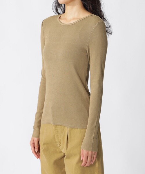 ECOALF（エコアルフ）の「SINES リブ ロンT / SINES LONG SLEEVE T-SHIRTS（Tシャツ/カットソー・レディース・イエロー系その他6/チャコールグレー・M/S）」の11枚目の写真