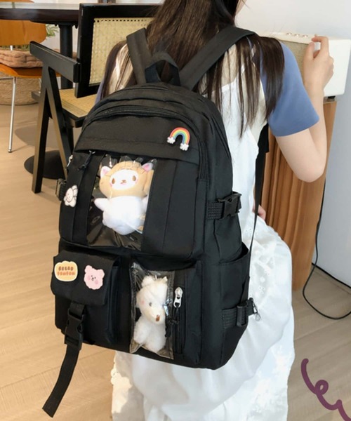 LA VORAGINE(ラ ヴォラジネ)の「大容量バックパック/リュック(バックパック/リュック・レディース・ブラック/アイボリー/パープル・FREE)」の14枚目の写真