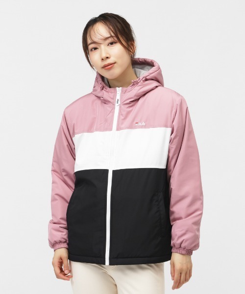 FILA(フィラ)の「【別注】フィラ FILA レディース中綿ウィンドジャケット 限定コラボ(ダウンジャケット/コート・レディース・ネイビー/スモークピンク/ブラック・S/M/L/XL)」の3枚目の写真