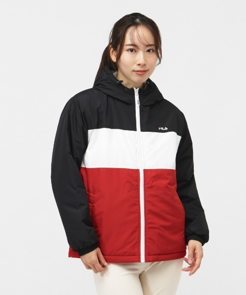 FILA(フィラ)の「【別注】フィラ FILA レディース中綿ウィンドジャケット 限定コラボ(ダウンジャケット/コート・レディース・ネイビー/スモークピンク/ブラック・S/M/L/XL)」の2枚目の写真