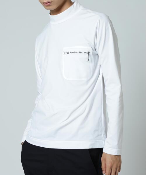 PEARLY GATES（パーリーゲイツ）の「【PGG】【直営店舗&公式オンライン限定】超KARUISHI長袖ハイネックカットソー (MENS)（Tシャツ/カットソー・メンズ・ホワイト/ネイビー・MEDIUM/LARGE/X-LARGE）」の5枚目の写真
