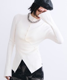 MONOe（モノエ）の「クロスハイネックリブトップス（ニット/セーター）」