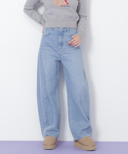 JILL by JILL STUART（ジルバイジルスチュアート）の「◇ビジュートッピングデニムパンツ（デニムパンツ・レディース・ブルー/ブラック・SMALL/MEDIUM）」の18枚目の写真