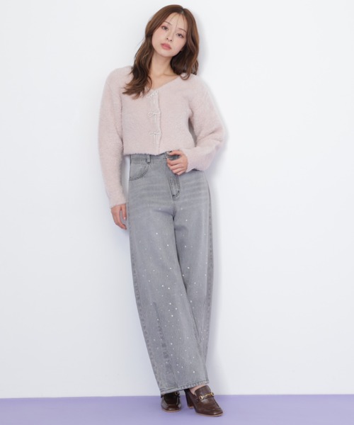 JILL by JILL STUART（ジルバイジルスチュアート）の「◇ビジュートッピングデニムパンツ（デニムパンツ・レディース・ブルー/ブラック・SMALL/MEDIUM）」の12枚目の写真