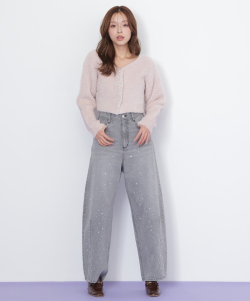 JILL by JILL STUART（ジルバイジルスチュアート）の「◇ビジュートッピングデニムパンツ（デニムパンツ・レディース・ブルー/ブラック・SMALL/MEDIUM）」の10枚目の写真