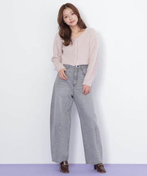 JILL by JILL STUART（ジルバイジルスチュアート）の「◇ビジュートッピングデニムパンツ（デニムパンツ・レディース・ブルー/ブラック・SMALL/MEDIUM）」の11枚目の写真