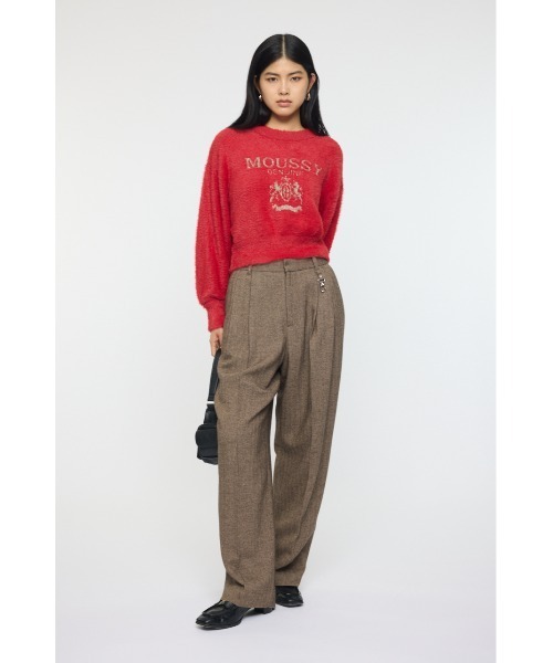 MOUSSY（マウジー）の「LOOSE TAPERED トラウザー（スラックス・レディース・ブラウン/チャコールグレー・1/2）」の5枚目の写真