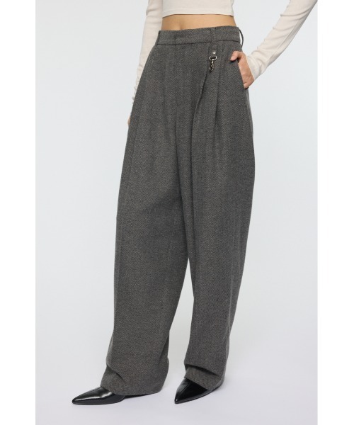 MOUSSY（マウジー）の「LOOSE TAPERED トラウザー（スラックス・レディース・ブラウン/チャコールグレー・1/2）」の11枚目の写真