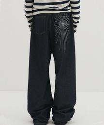 スパイダー スティッチ インディゴデニムパンツ