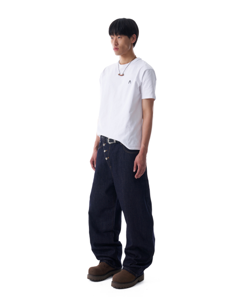 AAKAM(アーカム)の「Waist Contrast Denim Pants (Black)(デニムパンツ・レディース・その他・1/2)」の7枚目の写真