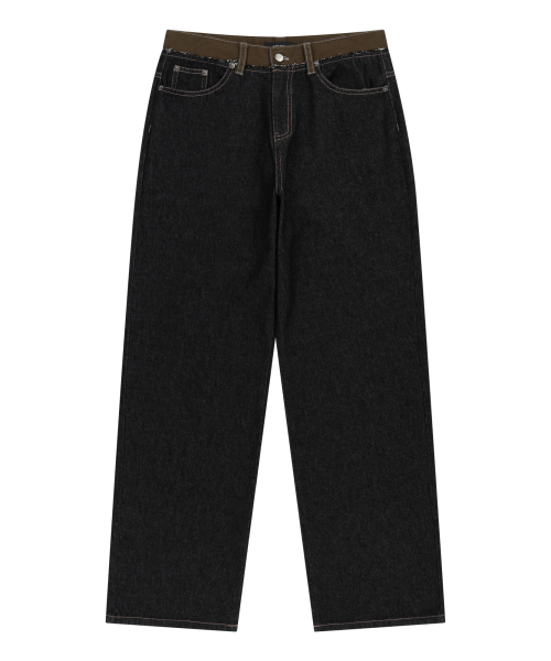 AAKAM(アーカム)の「Waist Contrast Denim Pants (Black)(デニムパンツ・レディース・その他・1/2)」の11枚目の写真