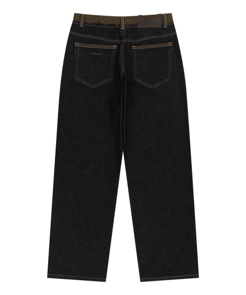 AAKAM(アーカム)の「Waist Contrast Denim Pants (Black)(デニムパンツ・レディース・その他・1/2)」の12枚目の写真