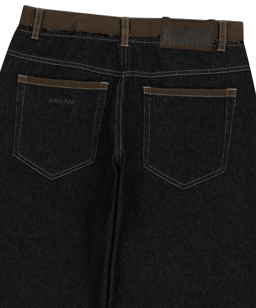 AAKAM(アーカム)の「Waist Contrast Denim Pants (Black)(デニムパンツ・レディース・その他・1/2)」の14枚目の写真