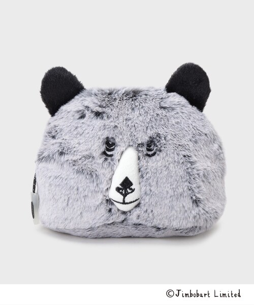 OPAQUE.CLIP（オペークドットクリップ）の「【ジムボバートコラボ】フェイクファーアニマルフェイス型ポーチ（ポーチ・レディース・ブラウン系/グレー・00）」の7枚目の写真