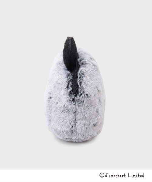 OPAQUE.CLIP（オペークドットクリップ）の「【ジムボバートコラボ】フェイクファーアニマルフェイス型ポーチ（ポーチ・レディース・ブラウン系/グレー・00）」の6枚目の写真