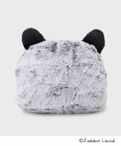 OPAQUE.CLIP（オペークドットクリップ）の「【ジムボバートコラボ】フェイクファーアニマルフェイス型ポーチ（ポーチ・レディース・ブラウン系/グレー・00）」の5枚目の写真