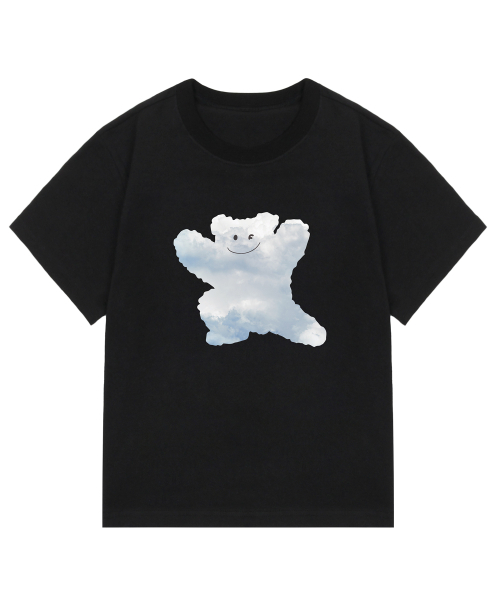 GRAVER（グレーバー）の「[ウーマン]ビッグクラウドベアスマイルスリム半袖Tシャツ_ブラック（Tシャツ/カットソー・レディース・ブラック・FREE）」の2枚目の写真