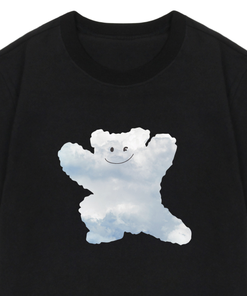 GRAVER（グレーバー）の「[ウーマン]ビッグクラウドベアスマイルスリム半袖Tシャツ_ブラック（Tシャツ/カットソー・レディース・ブラック・FREE）」の3枚目の写真