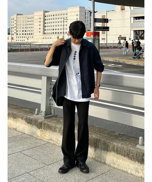 MUSINSA STANDARD(ムシンサスタンダード)の「特大ポプリンシャツ【ネイビー】(シャツ/ブラウス・メンズ・その他・XX-LARGE/SMALL/MEDIUM/LARGE/X-LARGE)」の9枚目の写真