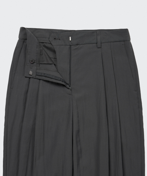 MUSINSA STANDARD WOMAN（ムシンサスタンダードウーマン）の「ウィメンズクリンクルワイドパンツ[グレー]（スラックス・レディース・その他・30/24/25/26/27/28/29）」の3枚目の写真