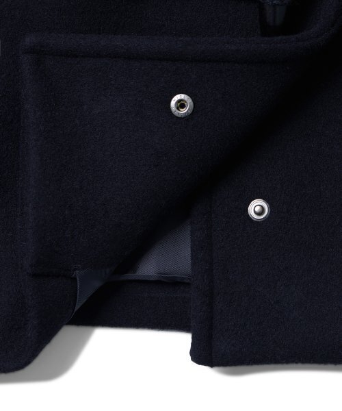 セール】ウィメンズウールブレンドダッフルショートコート[ネイビー